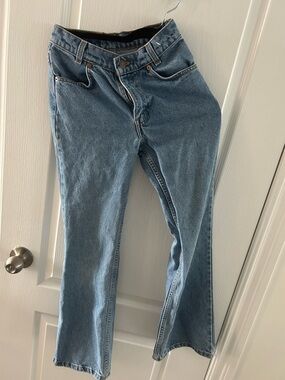 Levi's Classic Light Blue Flared Women's Jeans - Vintage Orange Tab